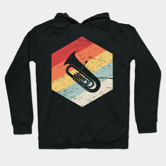 Retro Marching Band Tuba Icon Hoodie by MeatMan